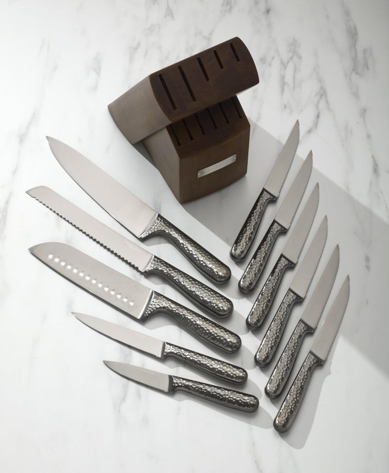 Cambridge Silversmiths Nero Cutlery Set with Block, Stainless Steel,12-Piece - Image 5